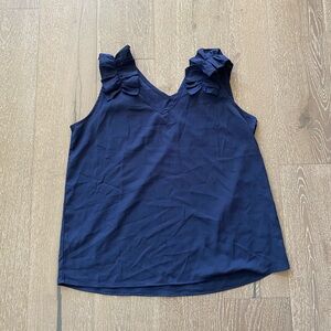 Zenana ruffle sleeveless top